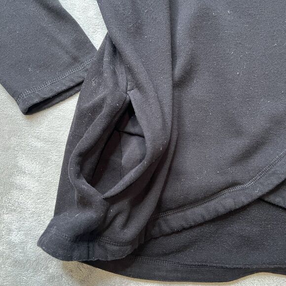 T by Talbots Top Women's Large Black Pullover Sweatshirt Long Sleeve VN259 - Picture 3 of 8